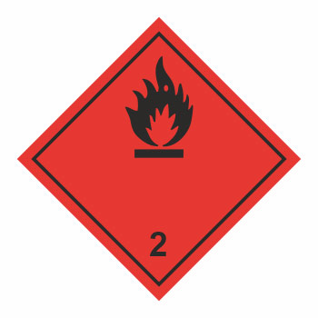 Знак перевозки опасных грузов «Класс 2.1. Легковоспламеняющиеся газы»